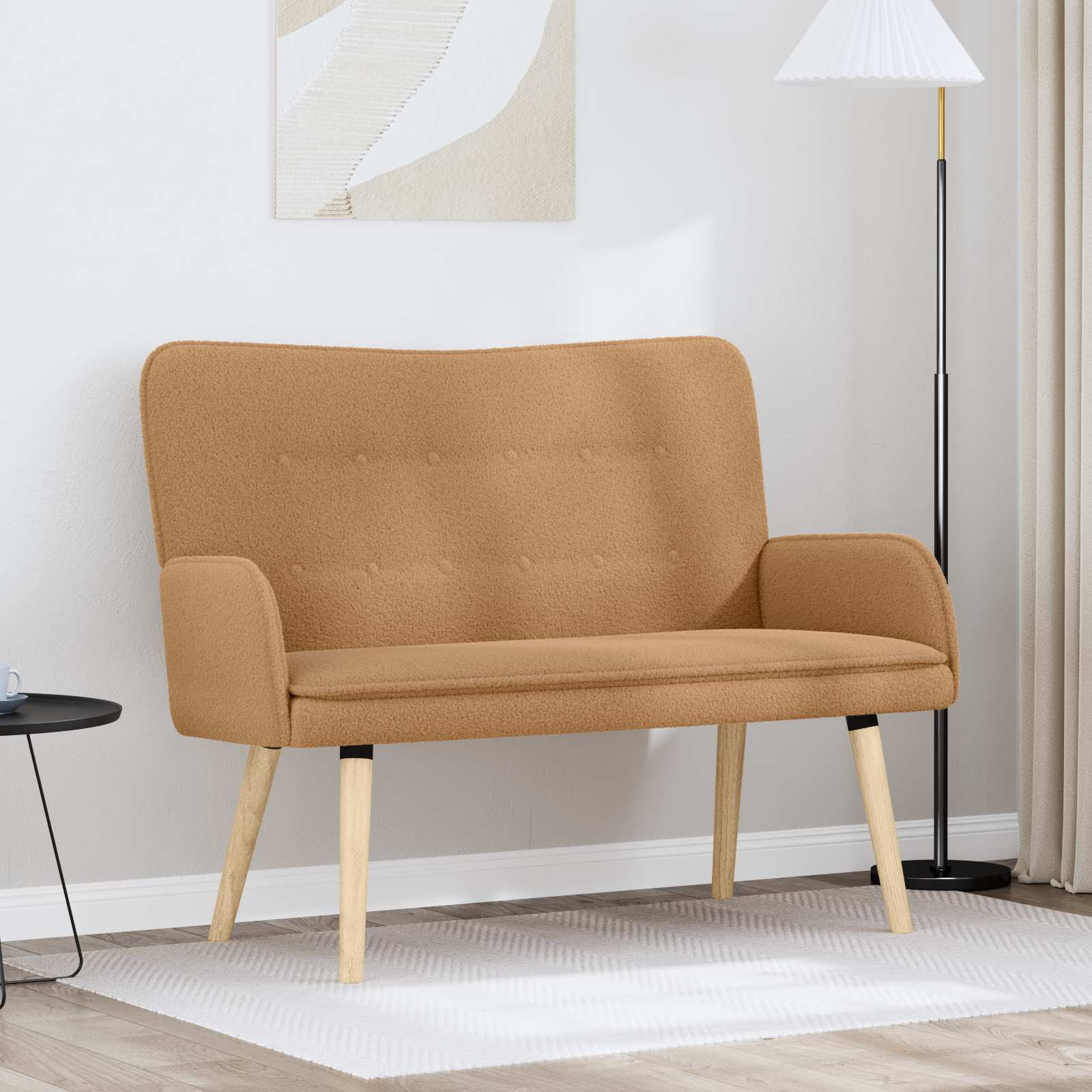 Sofa za dvije osobe Bež 115 x 61 x 87 cm Bouclé