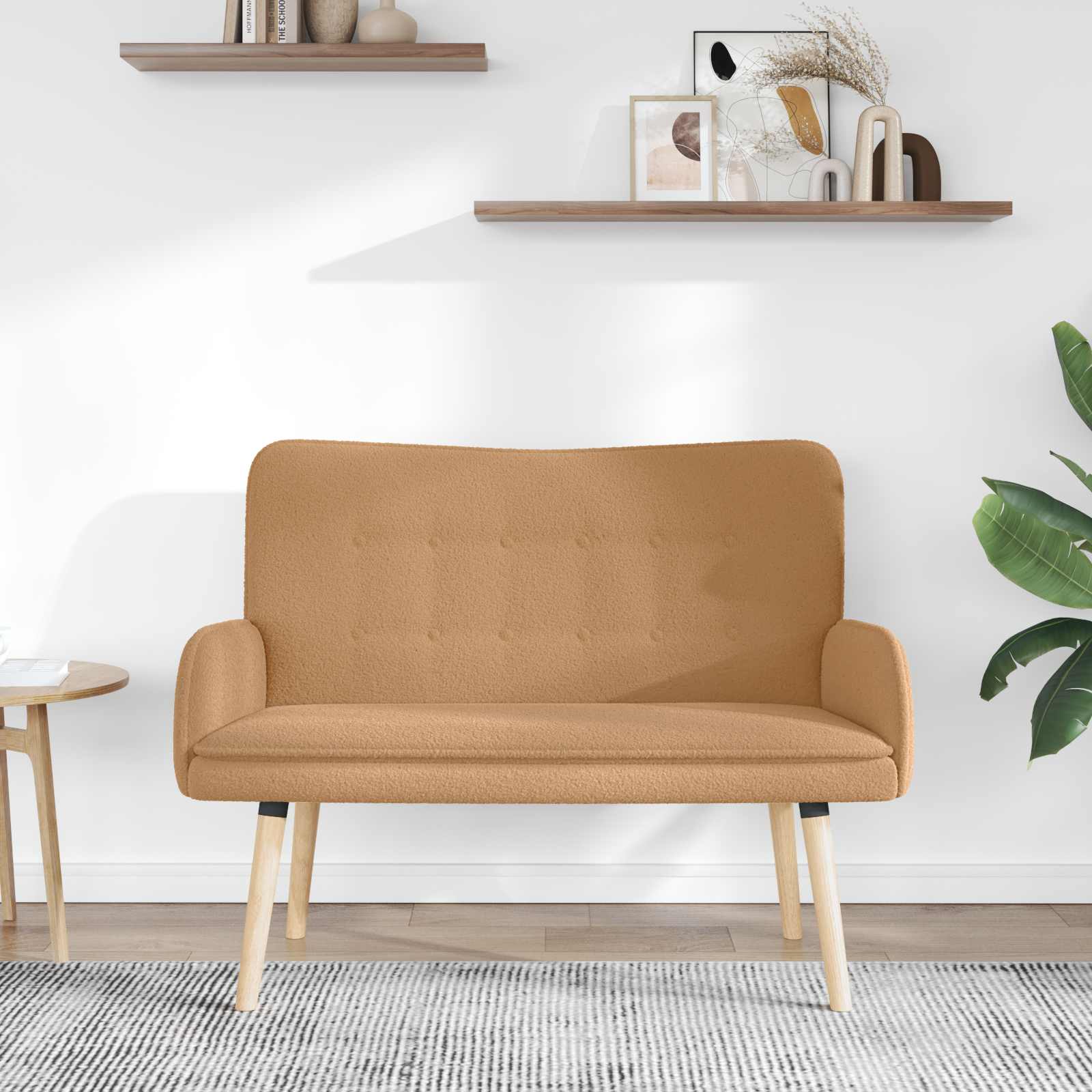 Sofa za dvije osobe Bež 115 x 61 x 87 cm Bouclé