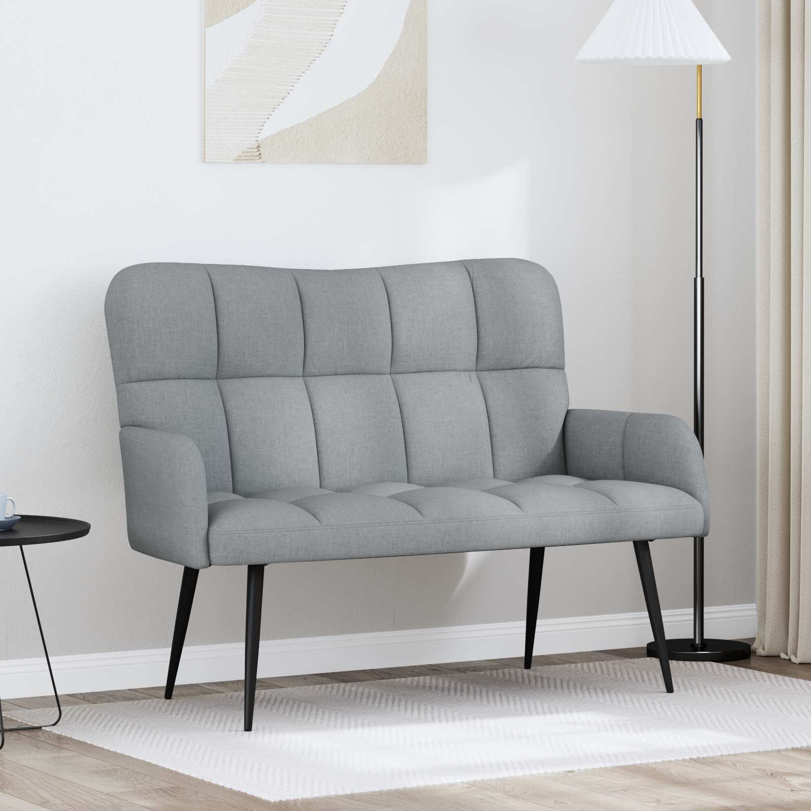 Kauč za dvoje Svijetlo siva 115 x 61 x 87 cm tkanina