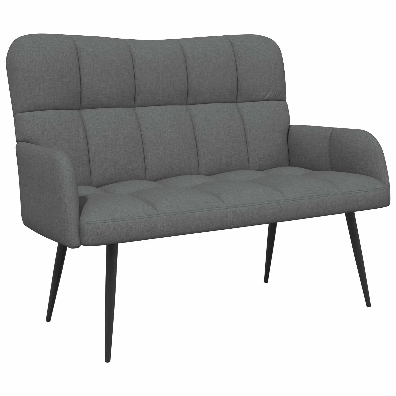 Sofa za dvije osobe Tamnosiva 115 x 61 x 87 cm Tkanina