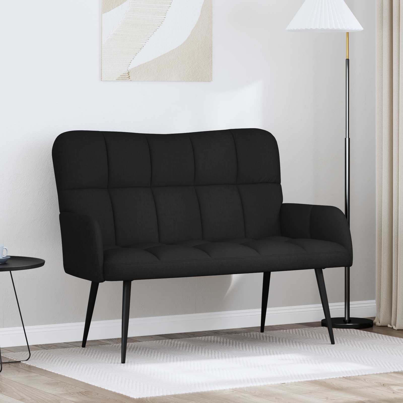 Kauč za dvoje Crna 115 x 61 x 87 cm tkanina