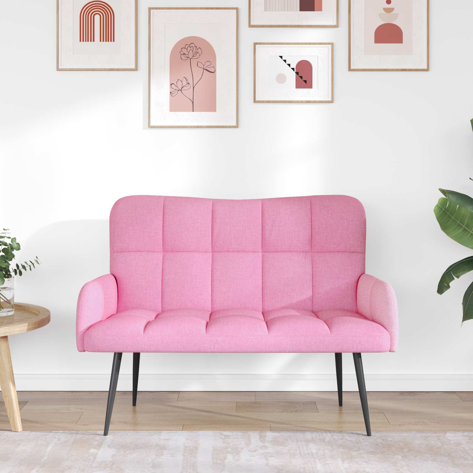Sofa za dvije osobe Ružičasta 115 x 61 x 87 cm Tkanina