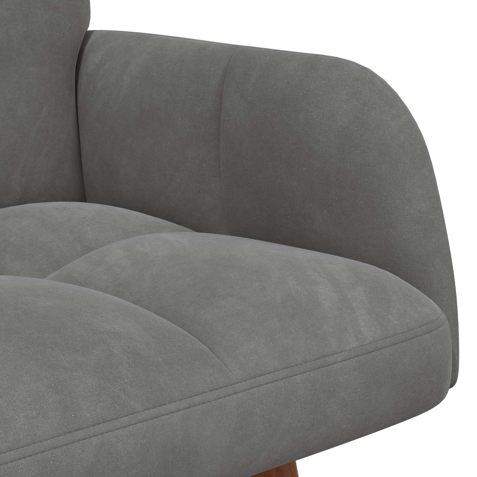 Sofa za dvije osobe Tamnosiva 115 x 61 x 87 cm Baršun