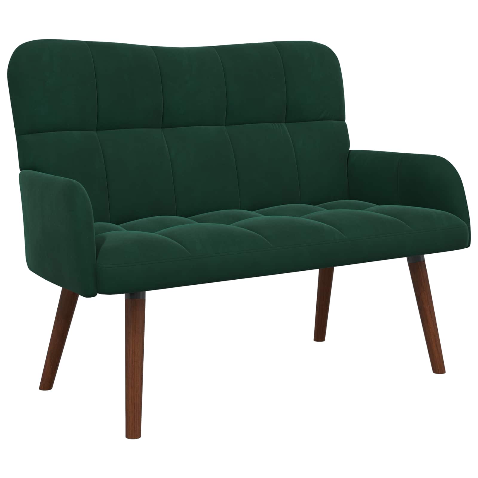 Sofa za dvije osobe Tamnozelena 115 x 61 x 87 cm Baršun