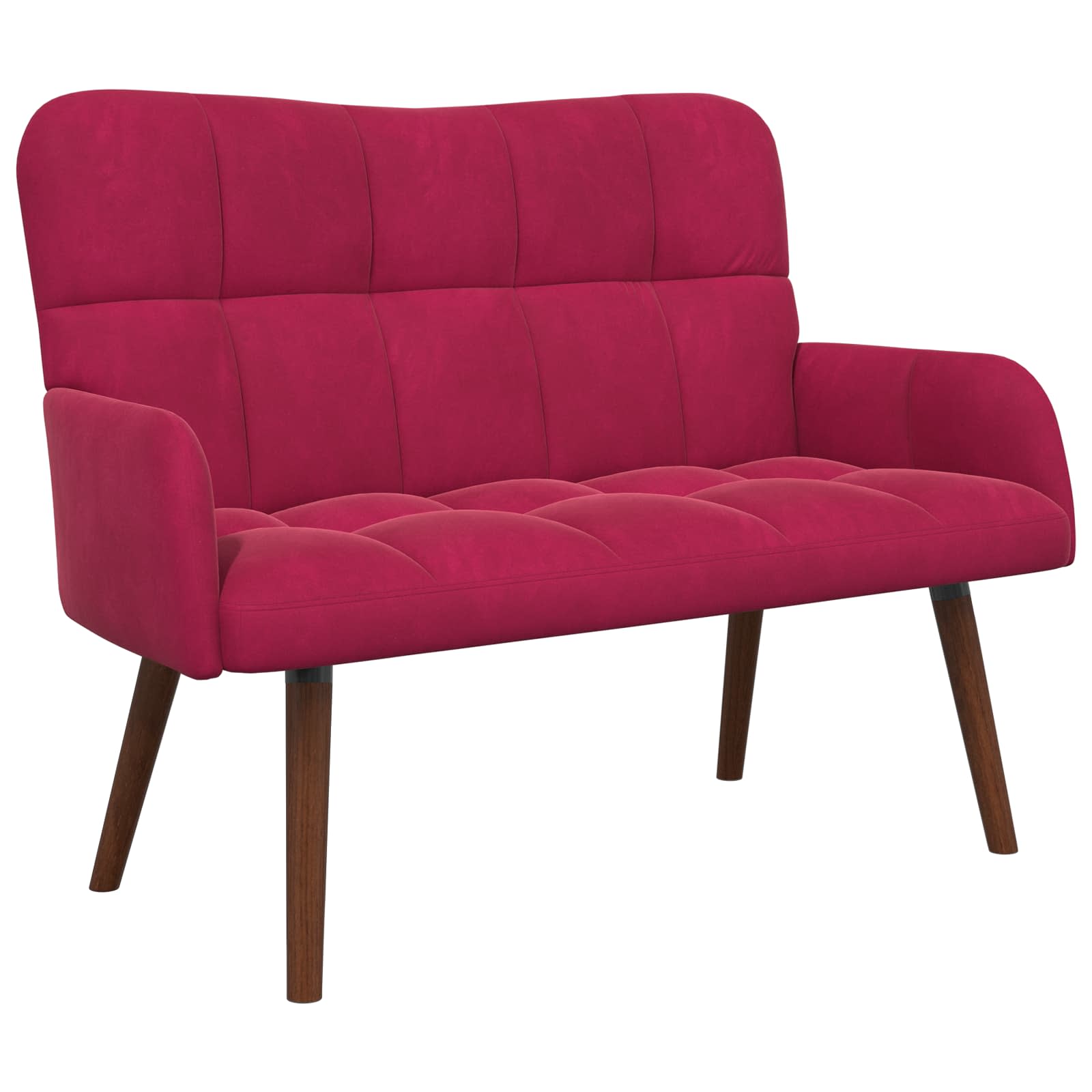 Sofa za dvije osobe Vinska crvena 115 x 61 x 87 cm Baršun