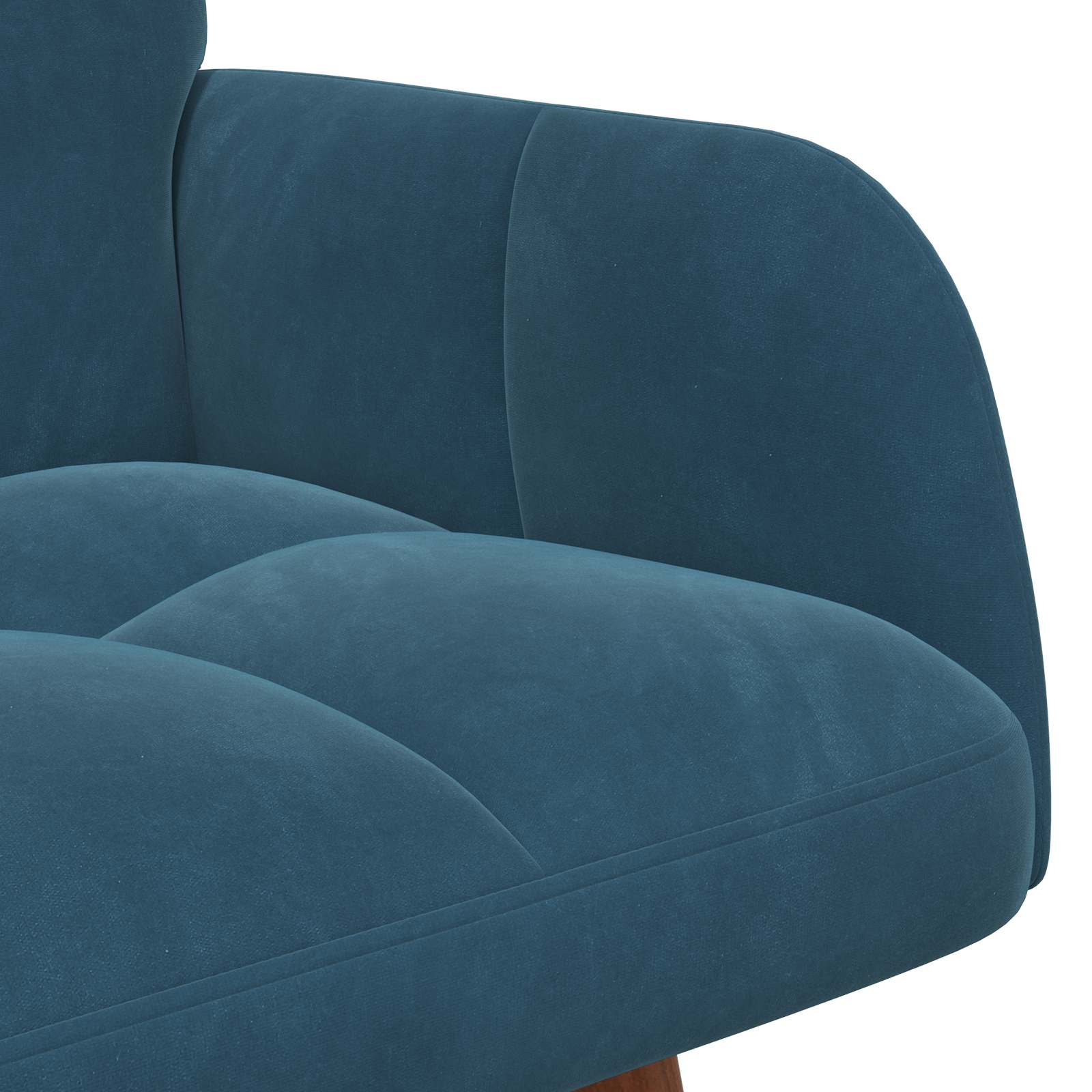 Sofa za dvije osobe Plava 115 x 61 x 87 cm Baršun