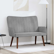 Sofa za dvije osobe Svjetlosiva 115 x 61 x 87 cm Baršun
