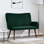 Sofa za dvije osobe Tamnozelena 115 x 61 x 87 cm Baršun