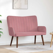 Sofa za dvije osobe Ružičasta 115 x 61 x 87 cm Baršun