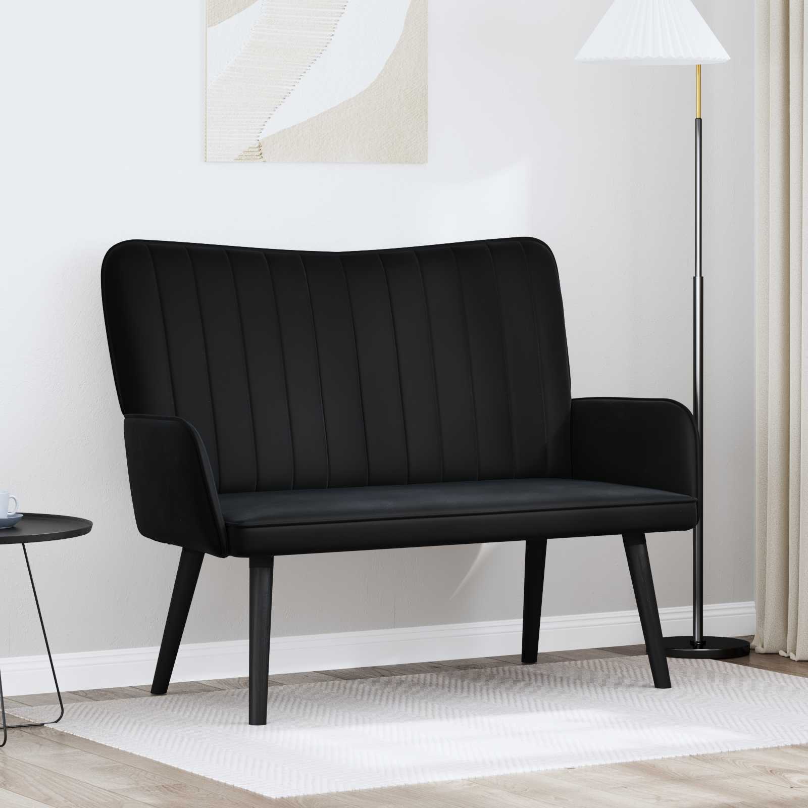 Kauč za dvoje Crna 115 x 61 x 87 cm Baršun