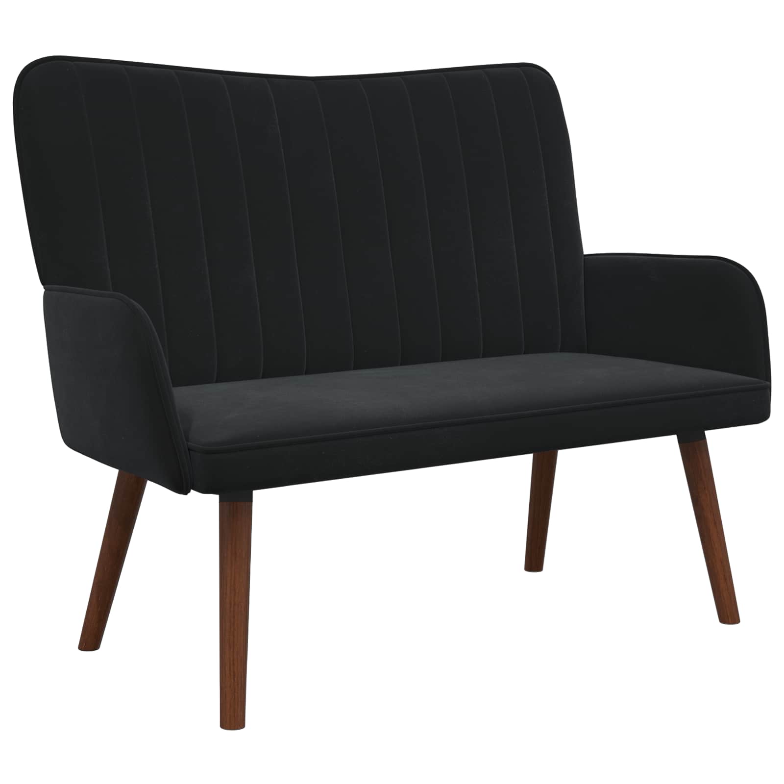 Sofa za dvije osobe Crna 115 x 61 x 87 cm Baršun