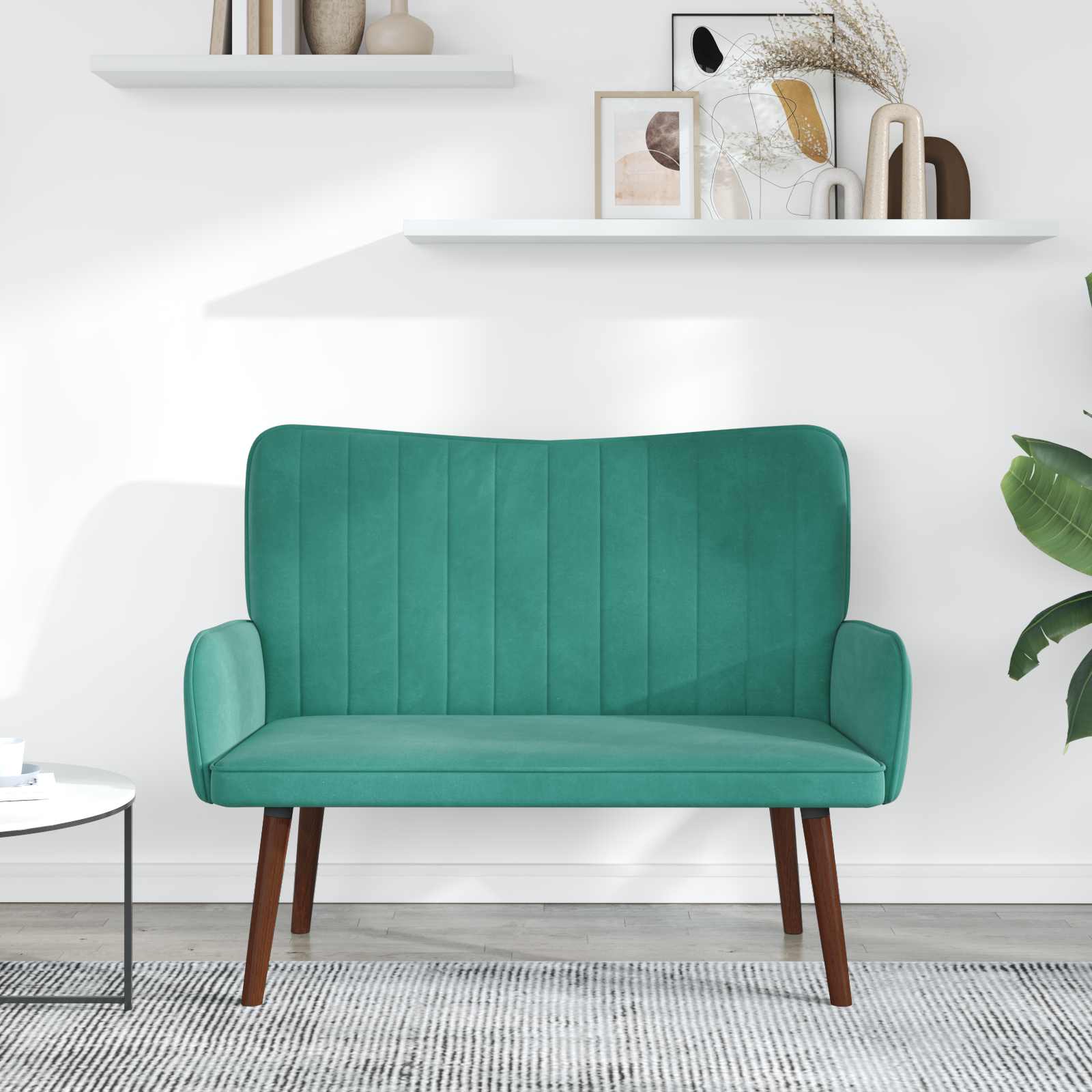Sofa za dvije osobe Tirkizna 115 x 61 x 87 cm Baršun