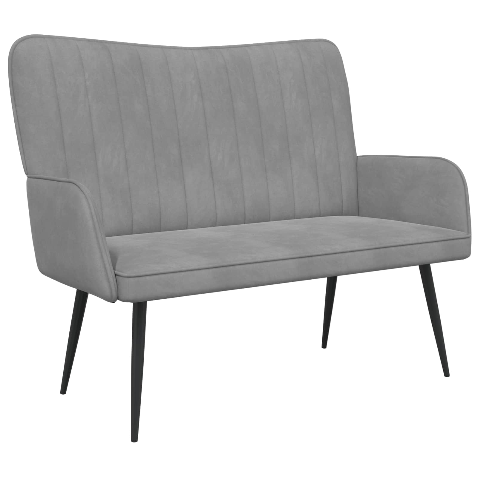 Kauč za dvoje Svijetlo siva 115 x 61 x 87 cm Baršun