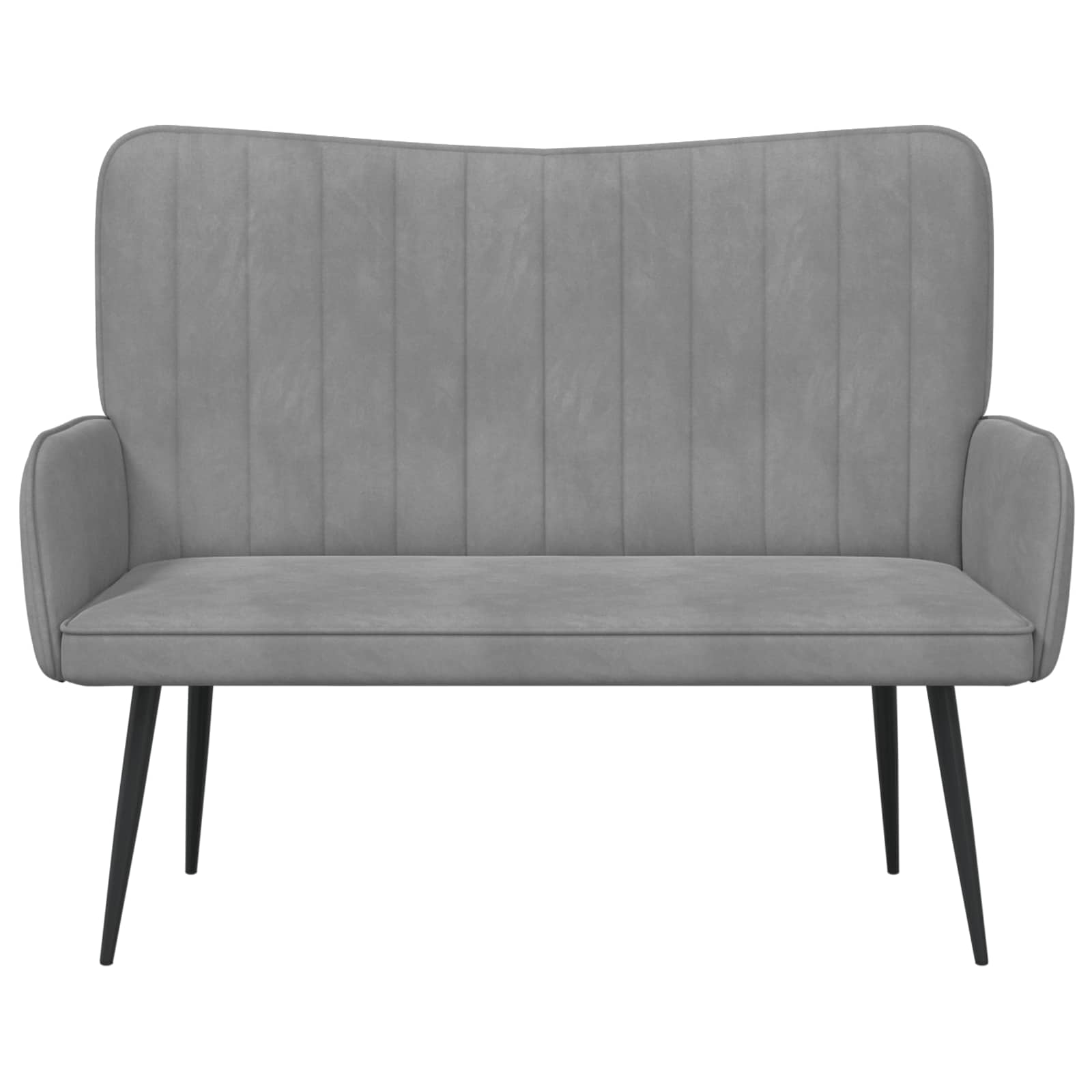 Kauč za dvoje Svijetlo siva 115 x 61 x 87 cm Baršun