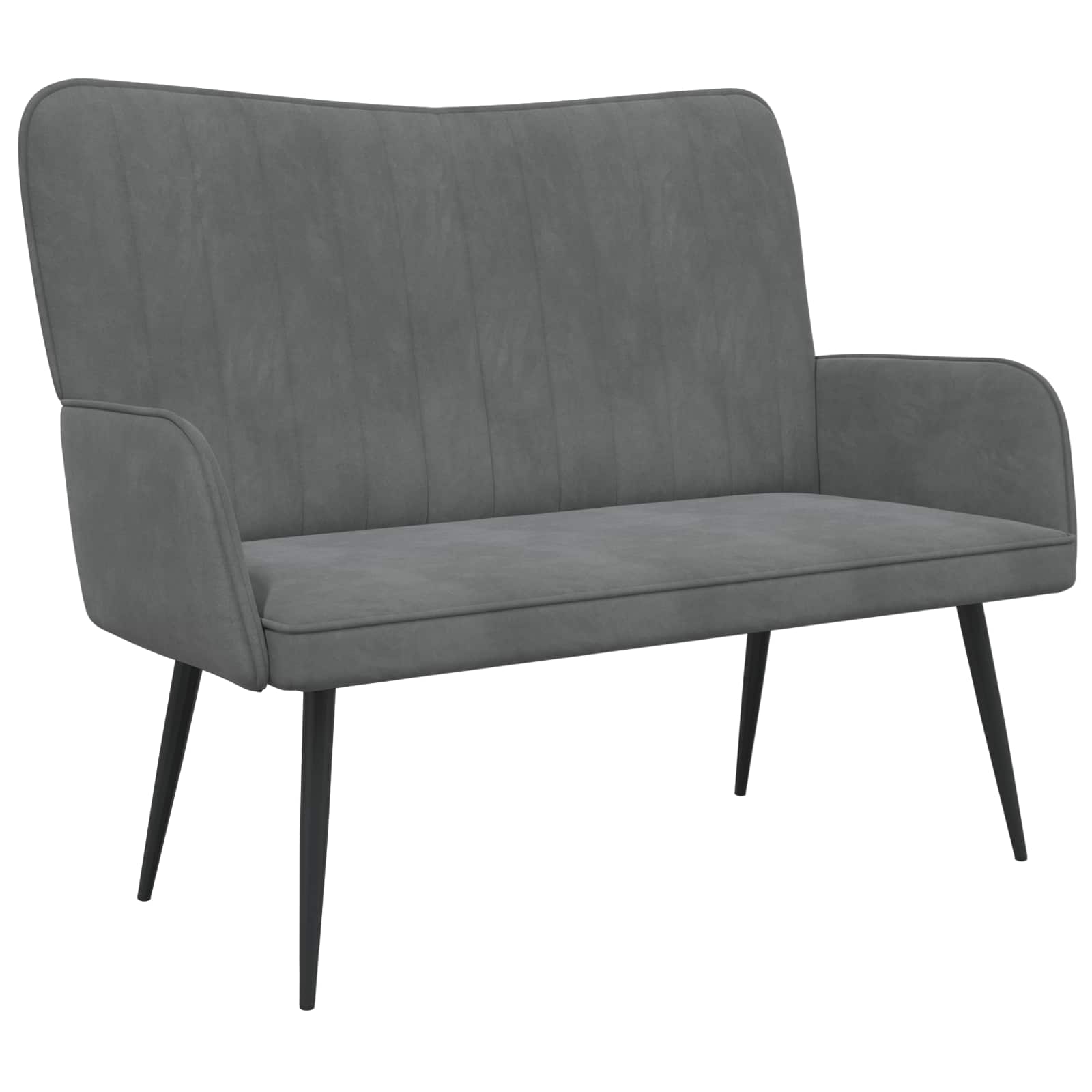 Sofa za dvije osobe Tamnosiva 115 x 61 x 87 cm Baršun