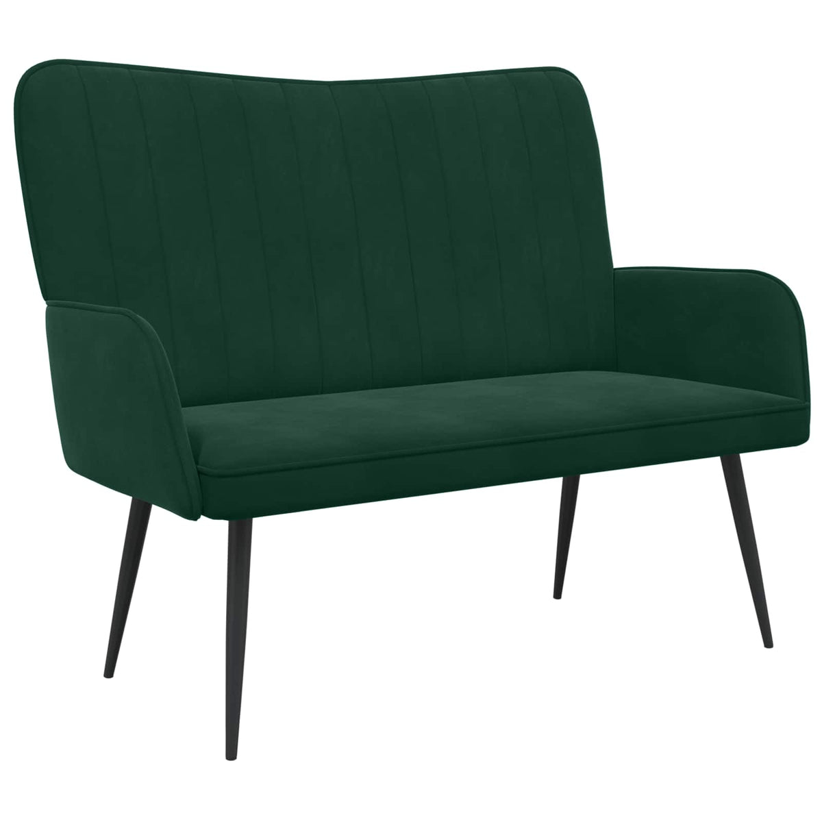 Sofa za dvije osobe Tamnozelena 115 x 61 x 87 cm Baršun