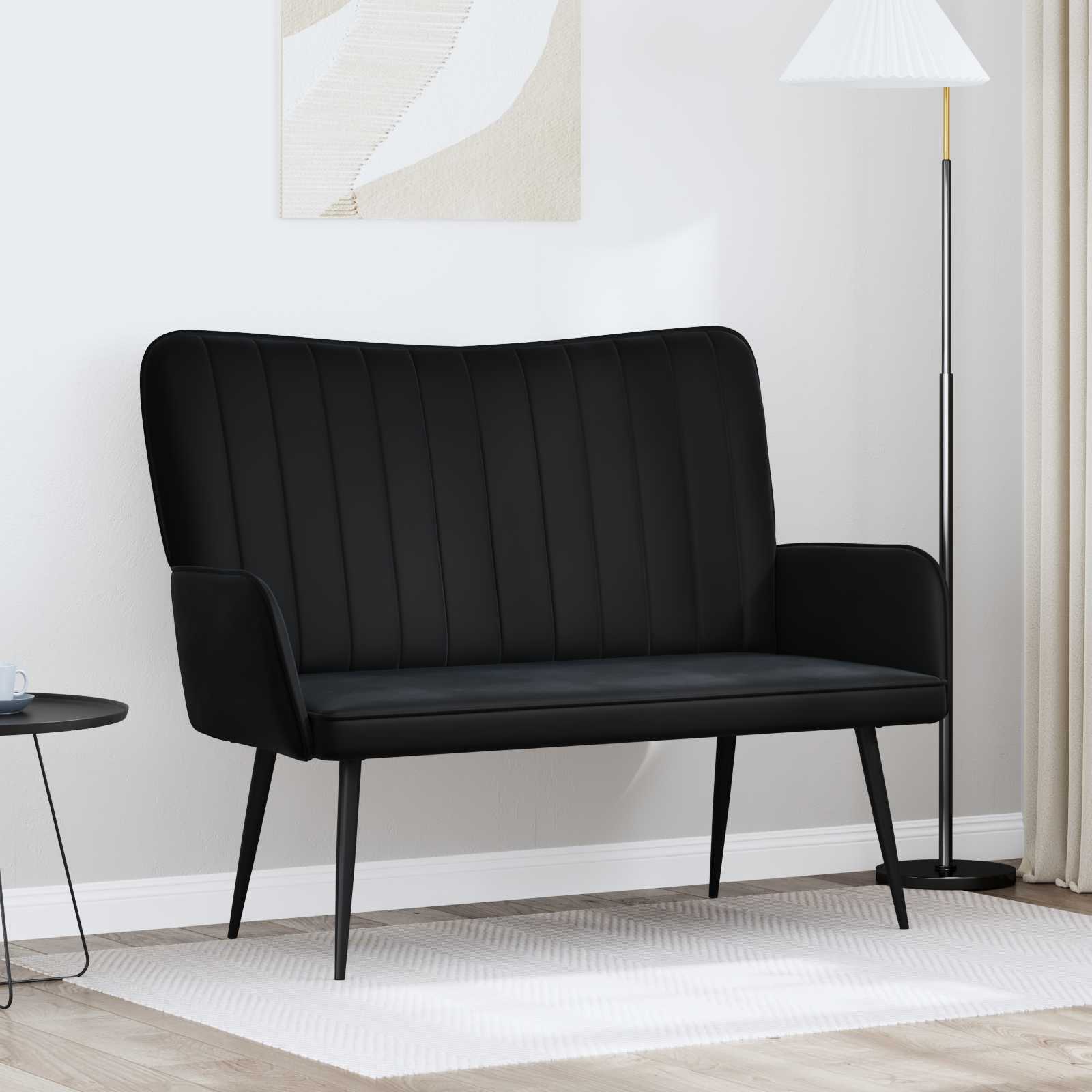 Kauč za dvoje Crna 115 x 61 x 87 cm Baršun