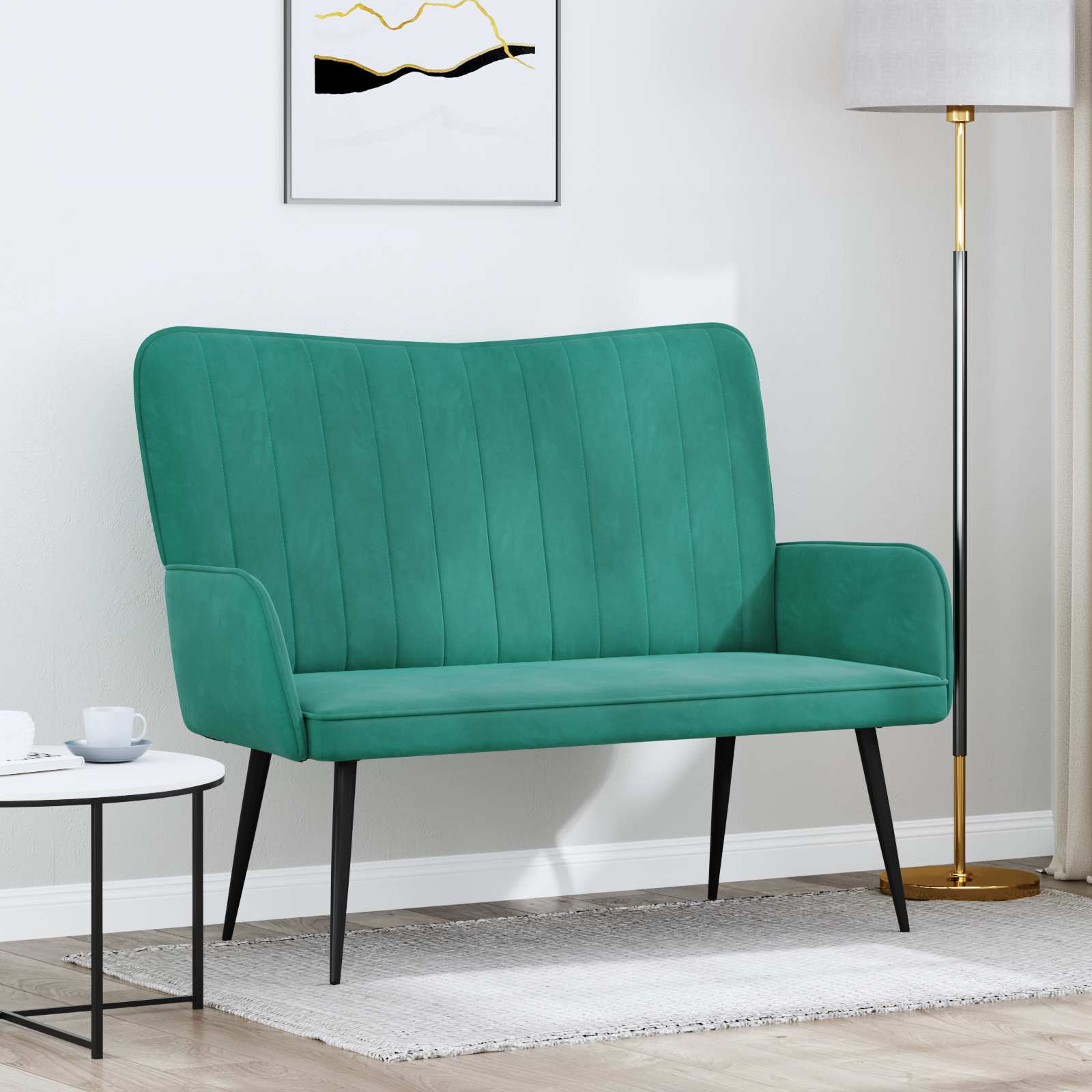 Sofa za dvije osobe Tirkizna 115 x 61 x 87 cm Baršun