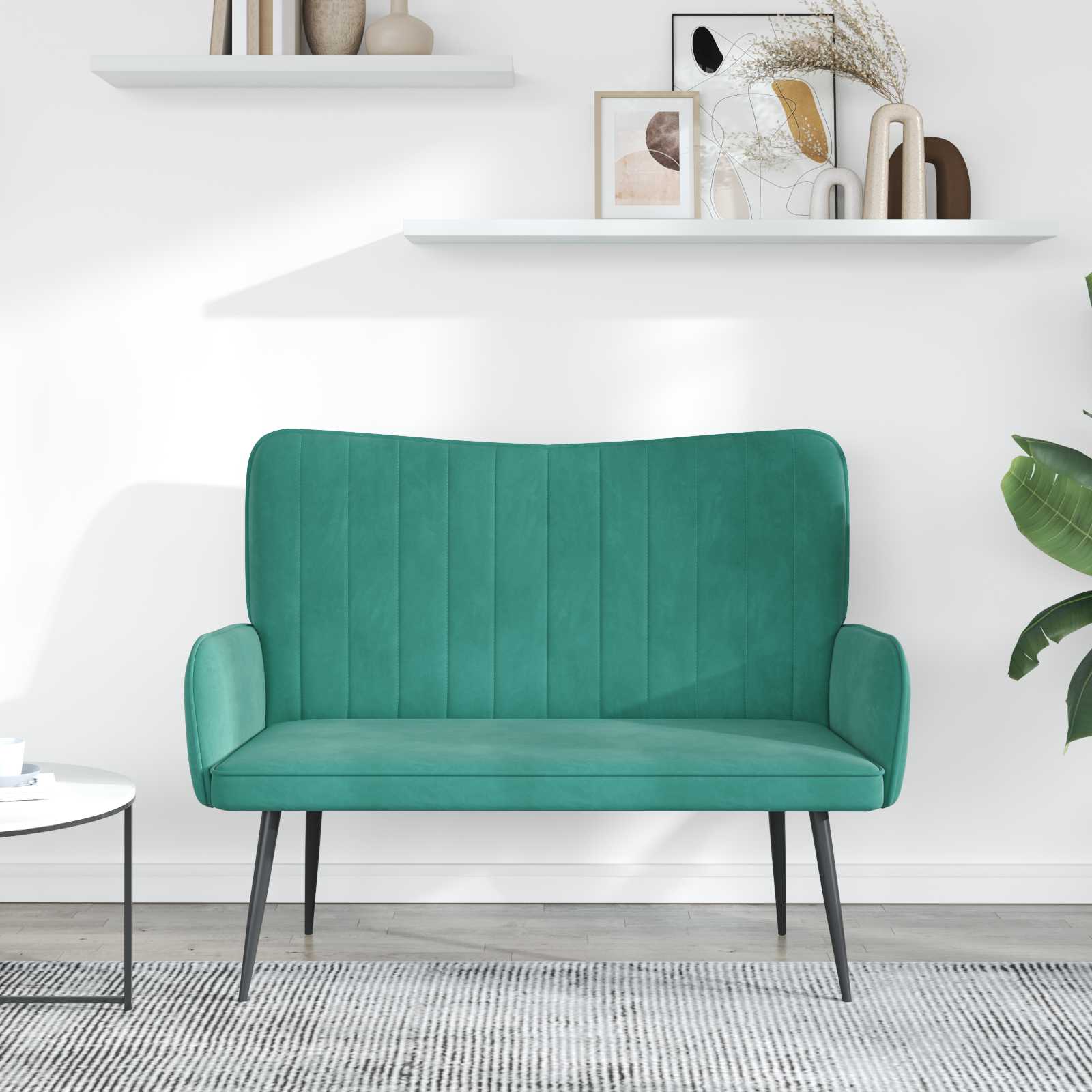 Sofa za dvije osobe Tirkizna 115 x 61 x 87 cm Baršun