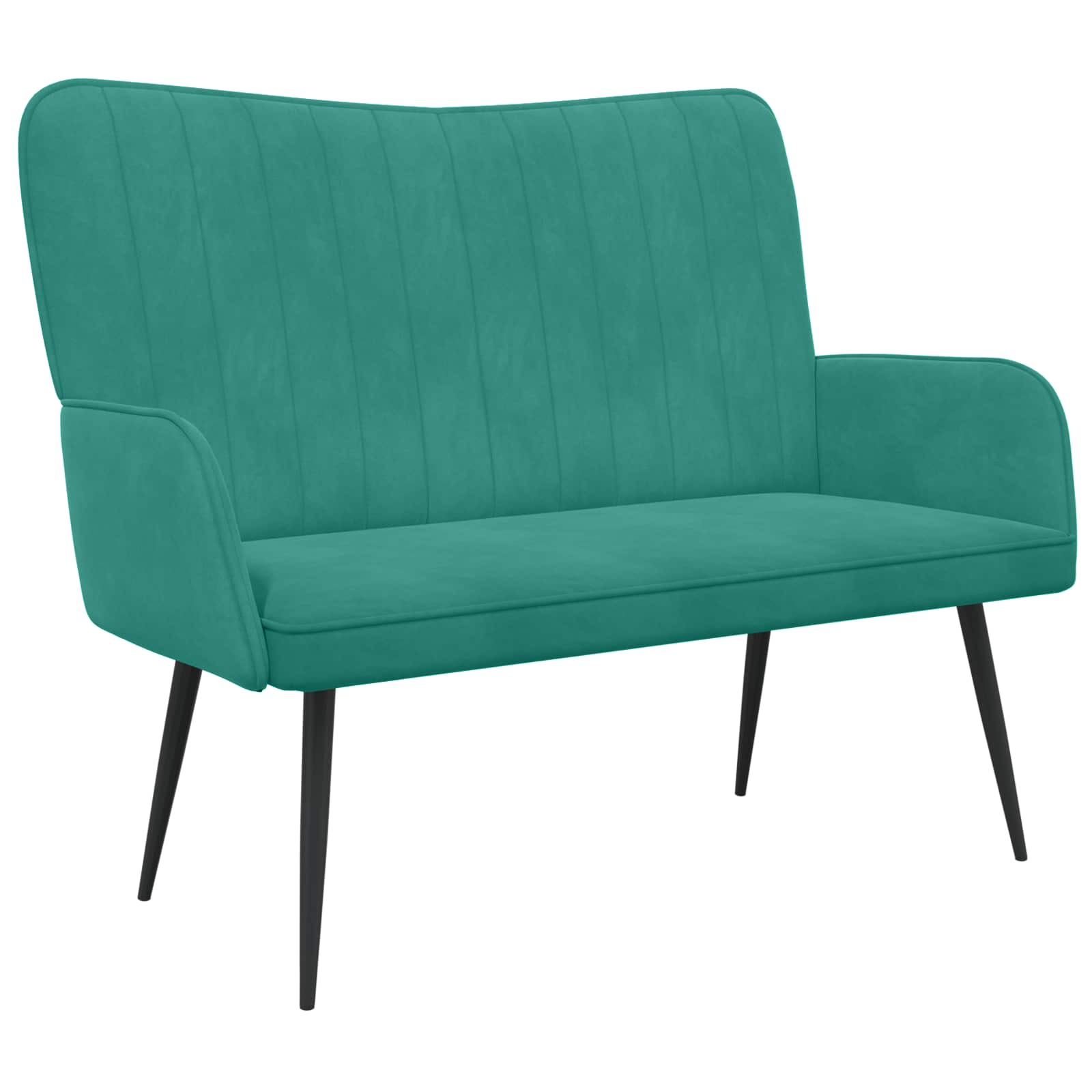 Sofa za dvije osobe Tirkizna 115 x 61 x 87 cm Baršun