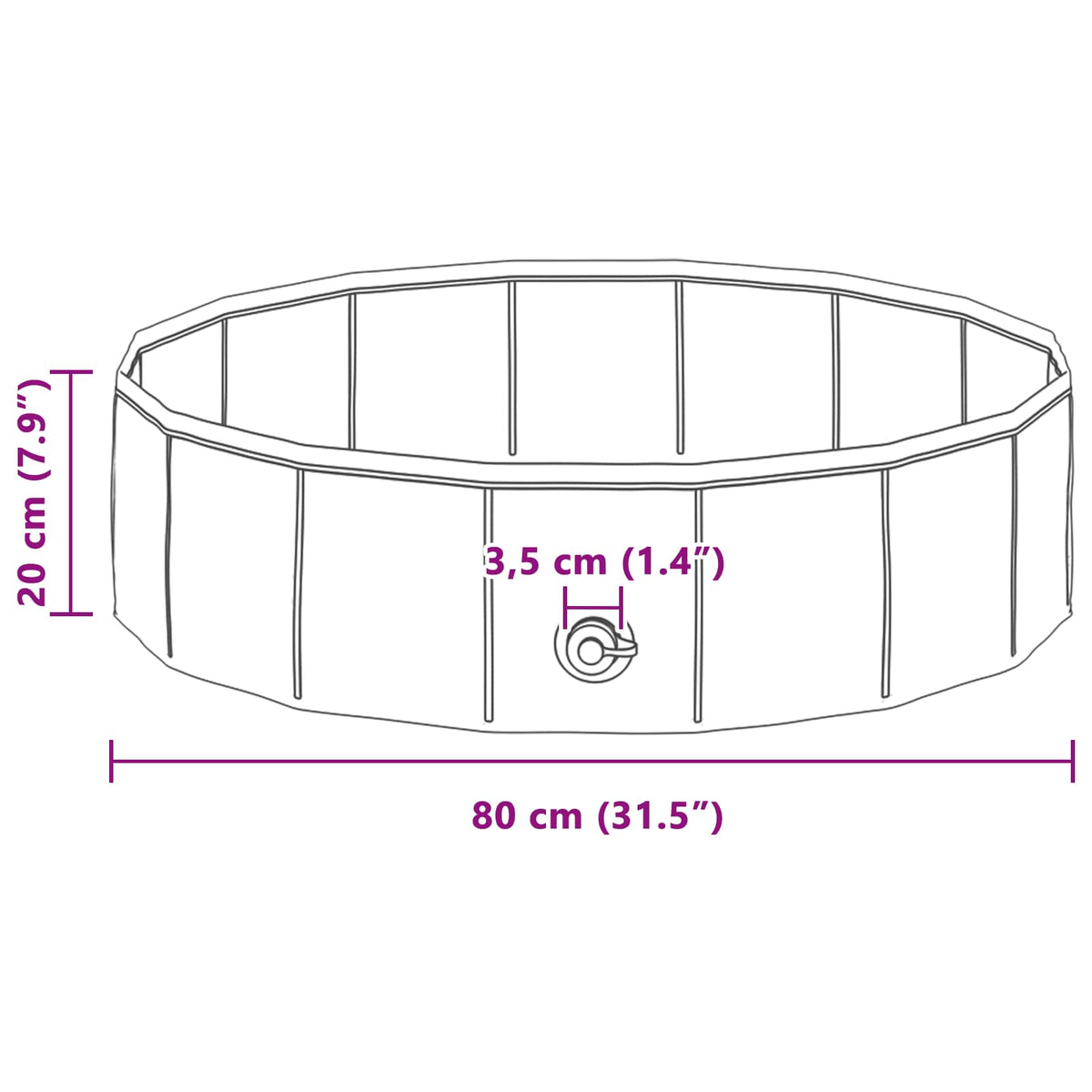 Bazen za djecu Crvena Ø 80 x 20 cm