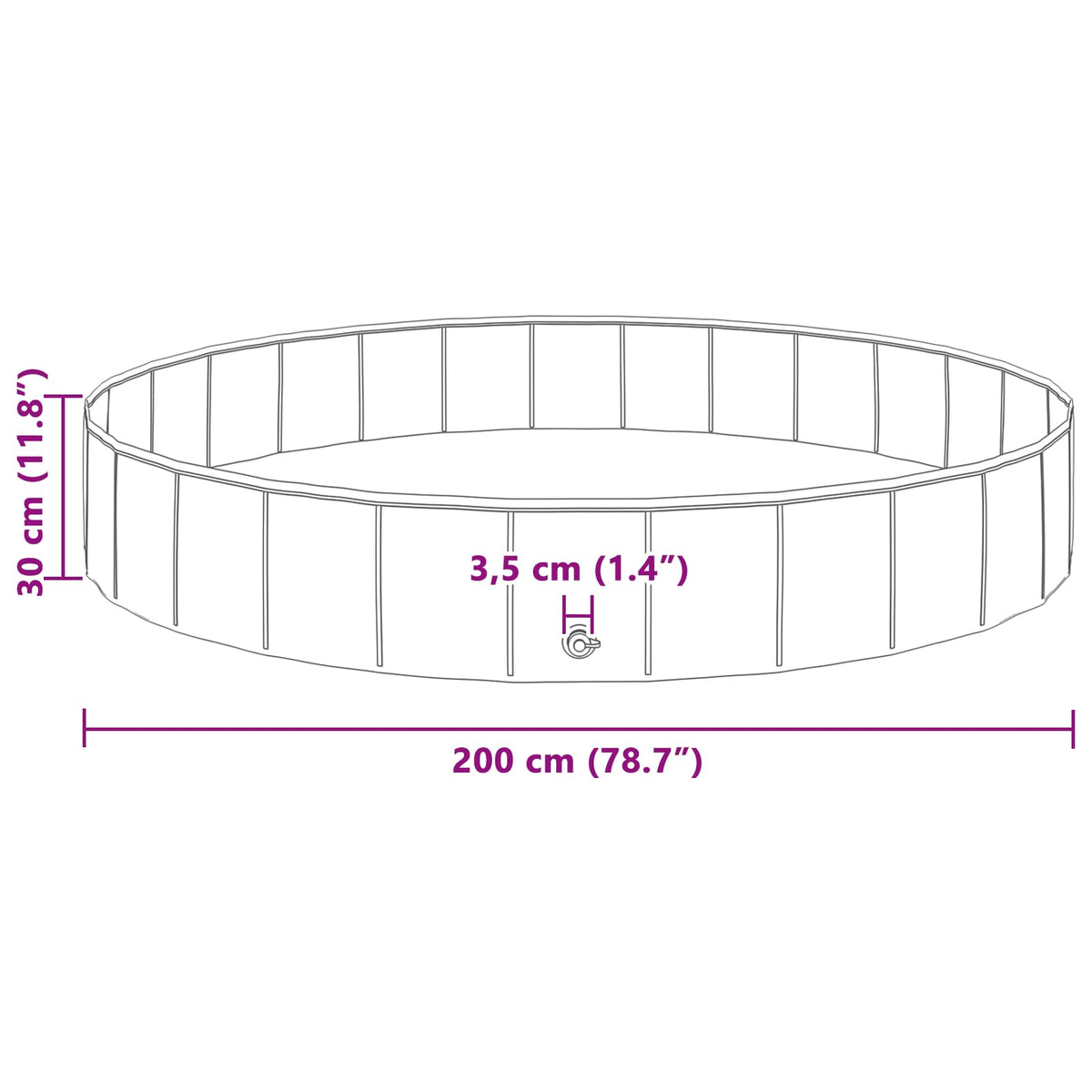 Bazen za djecu Crvena Ø200 x 30 cm