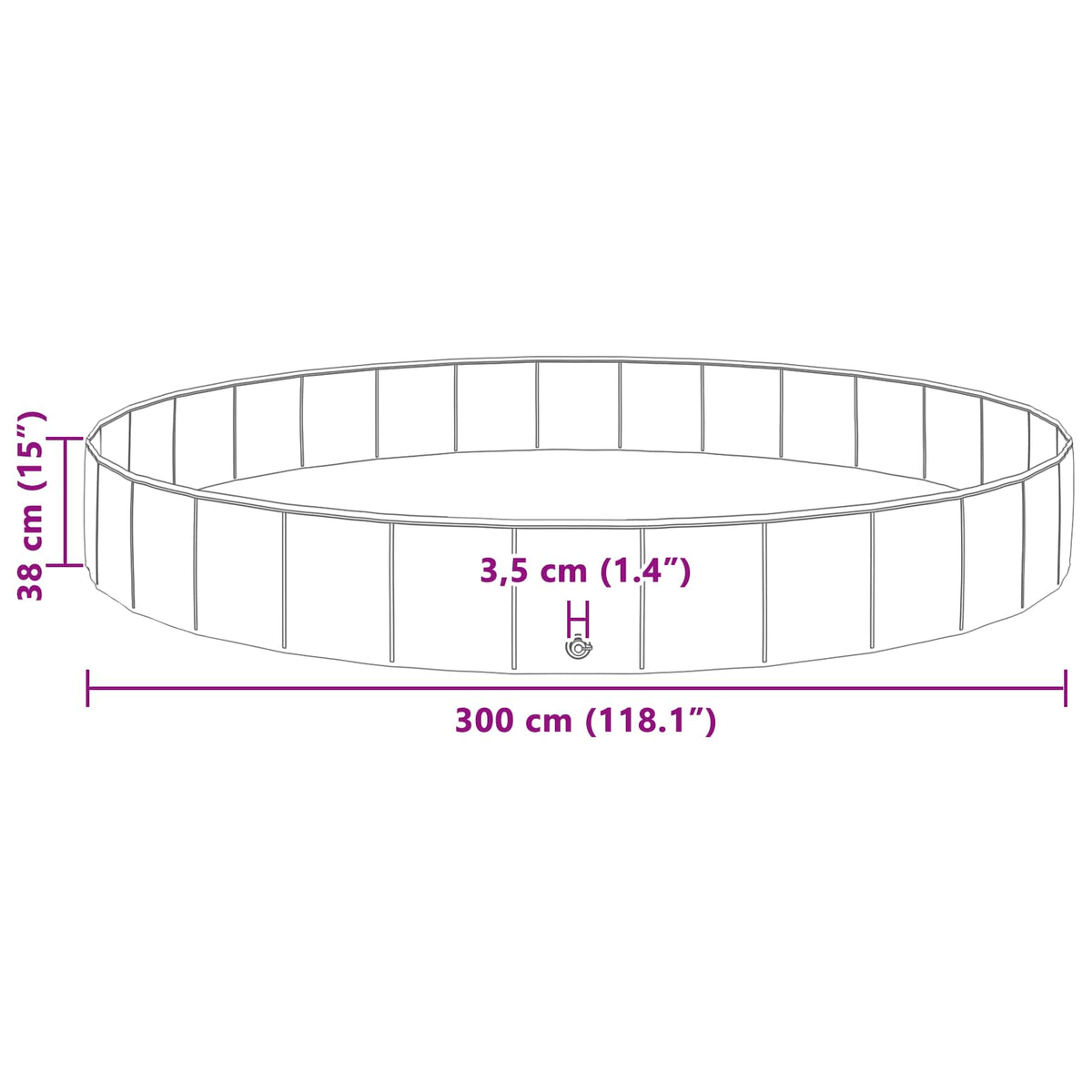 Bazen za djecu Plava Ø300 x 38 cm