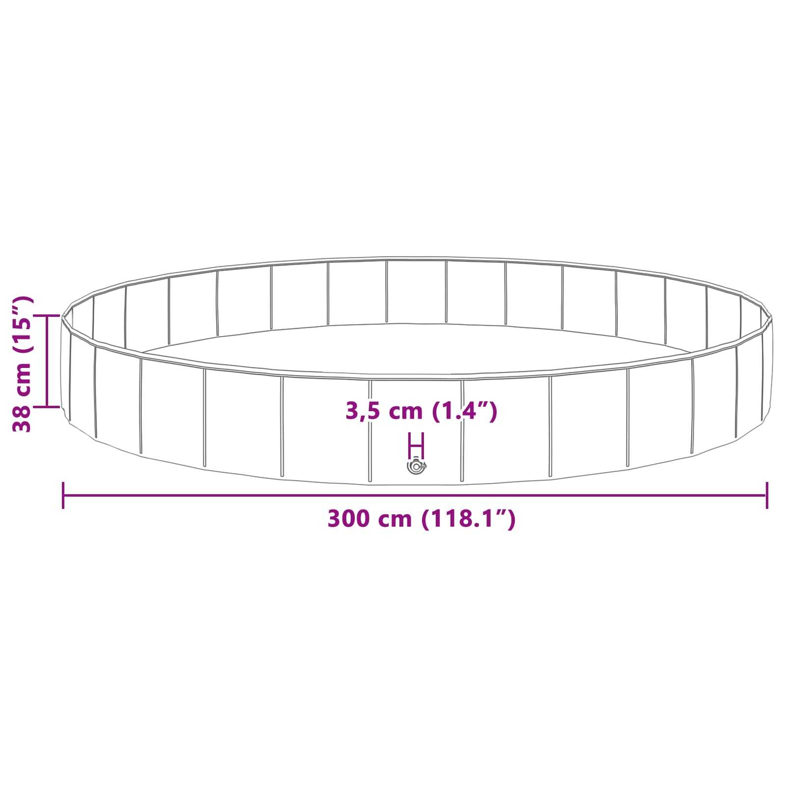 Bazen za djecu Plava Ø300 x 38 cm