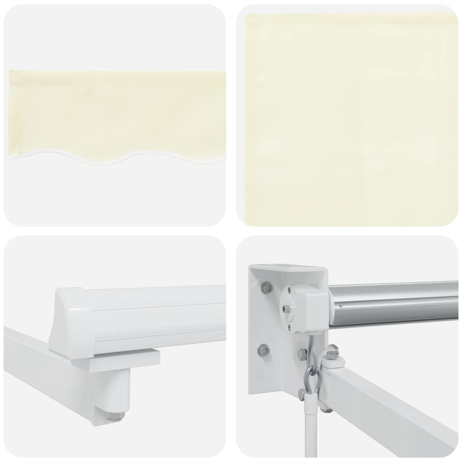 Povlačivi tende Krem 2,5 x 2 m 100% Poliester i Aluminij