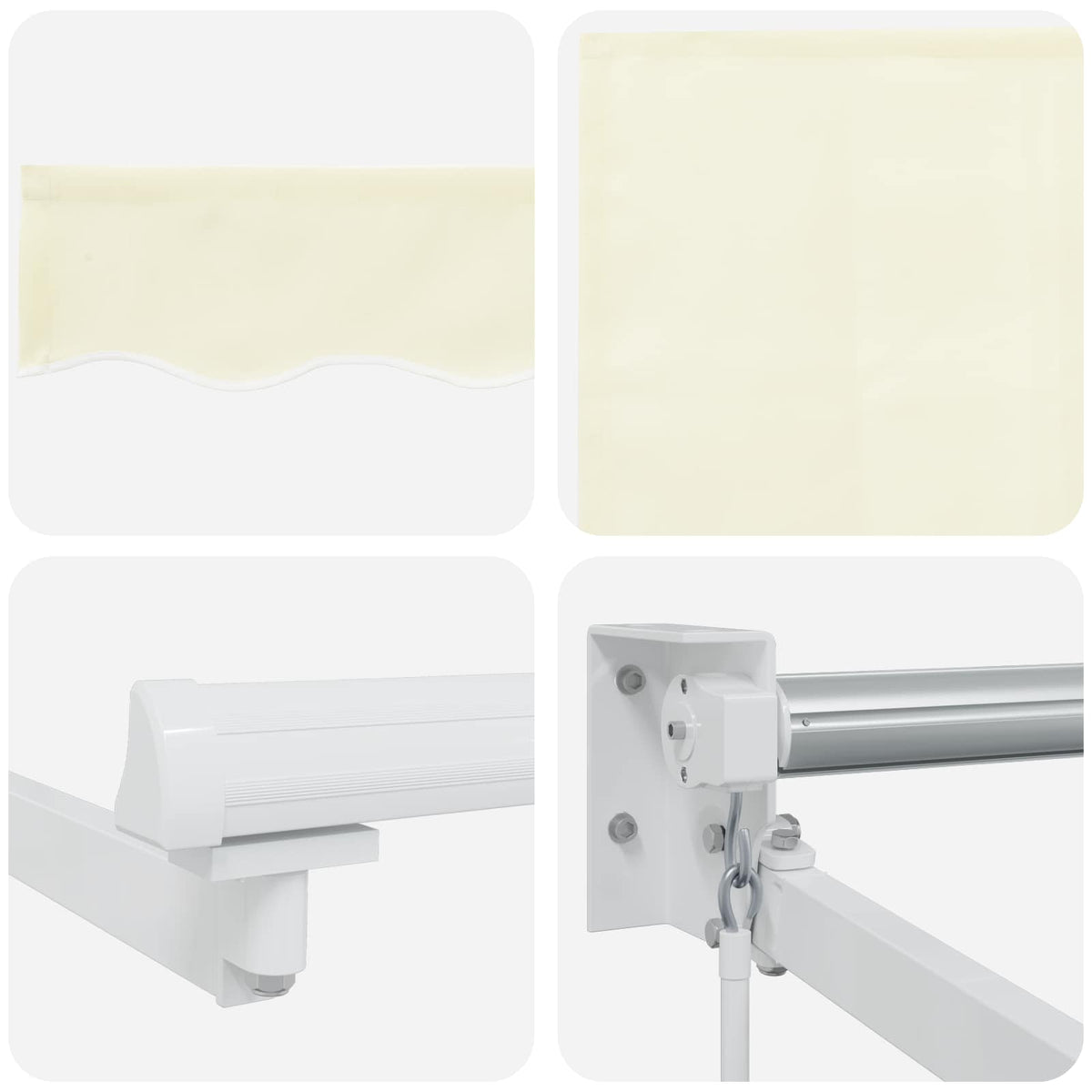 Povlačivi tende Krem 4 x 2 m 100% Poliester i Aluminij