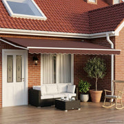 Povlačivi tende Smeđa 4 x 2 m 100% Poliester i Aluminij
