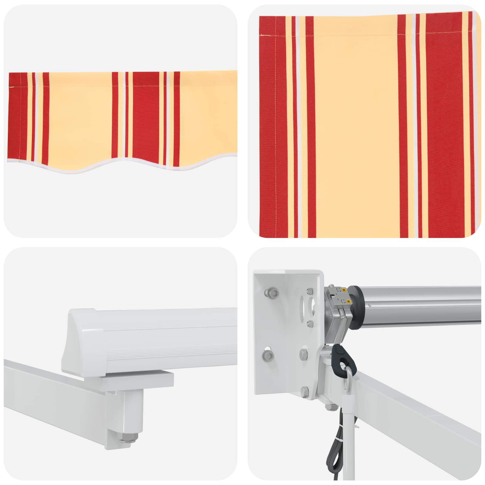 Nadstrešnica Žuta, narančasta i bijela 3,5 x 2 m
