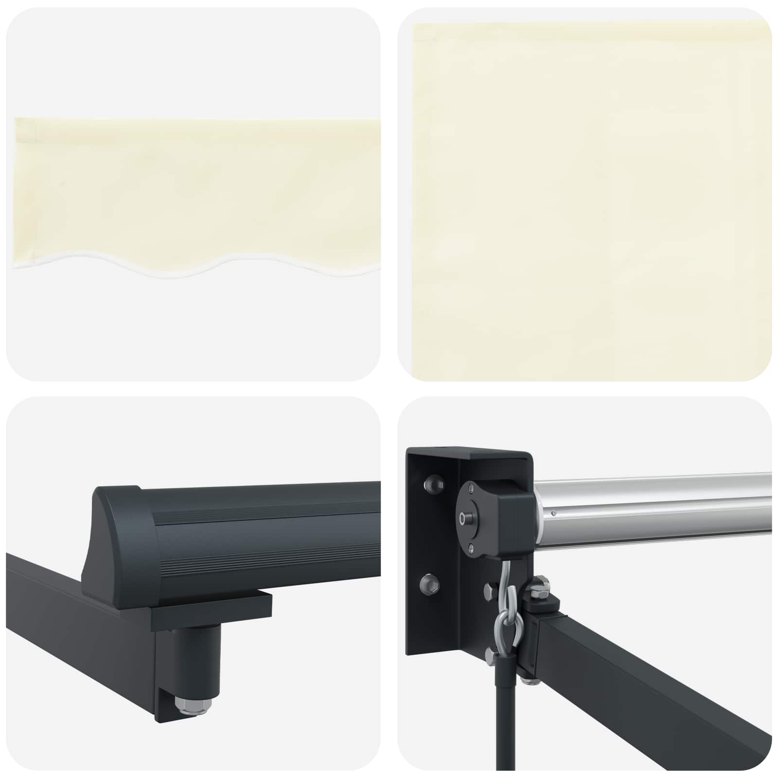 Povlačivi tende Krem 2,5 x 2 m 100% Poliester i Aluminij