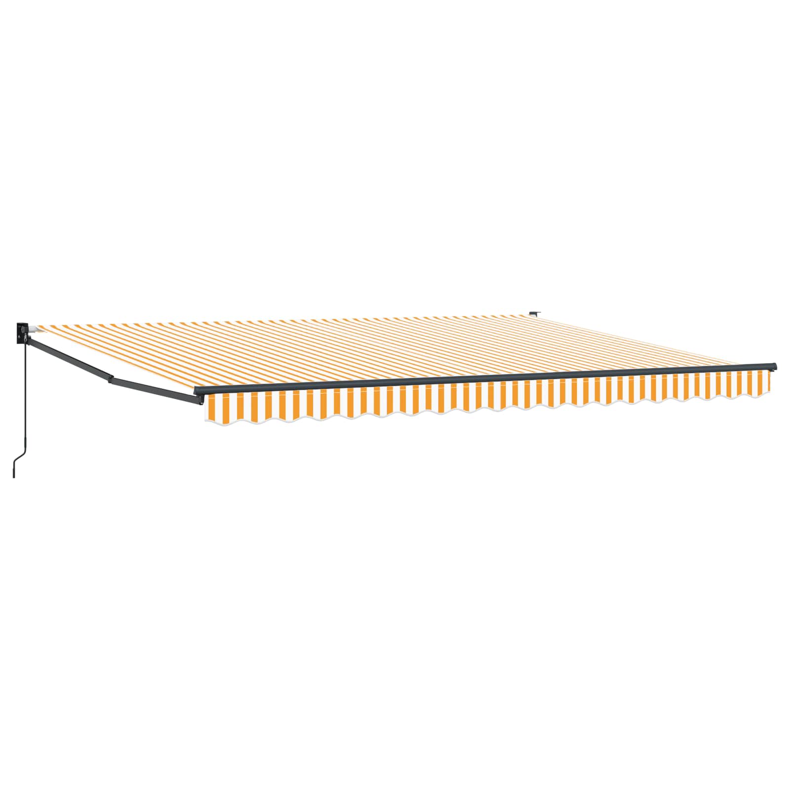 Povlačivi tende Žuta i bijela 4 x 2 m 100% Poliester i Aluminij
