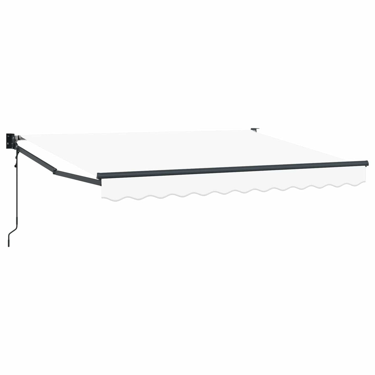 Povlačivi tende Bijela 3,5 x 2 m Poliester i metal