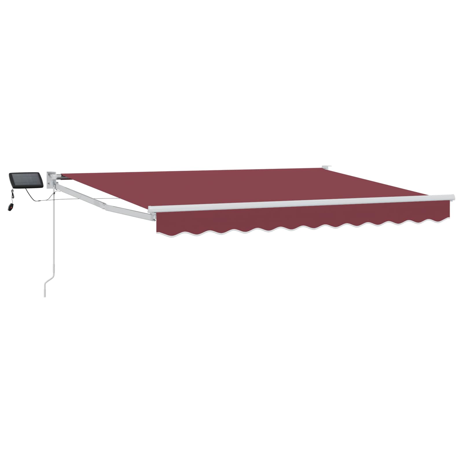 Ručna zlačivna tenda s LED diodama Bordo i Bijela 3,5 x 2 m