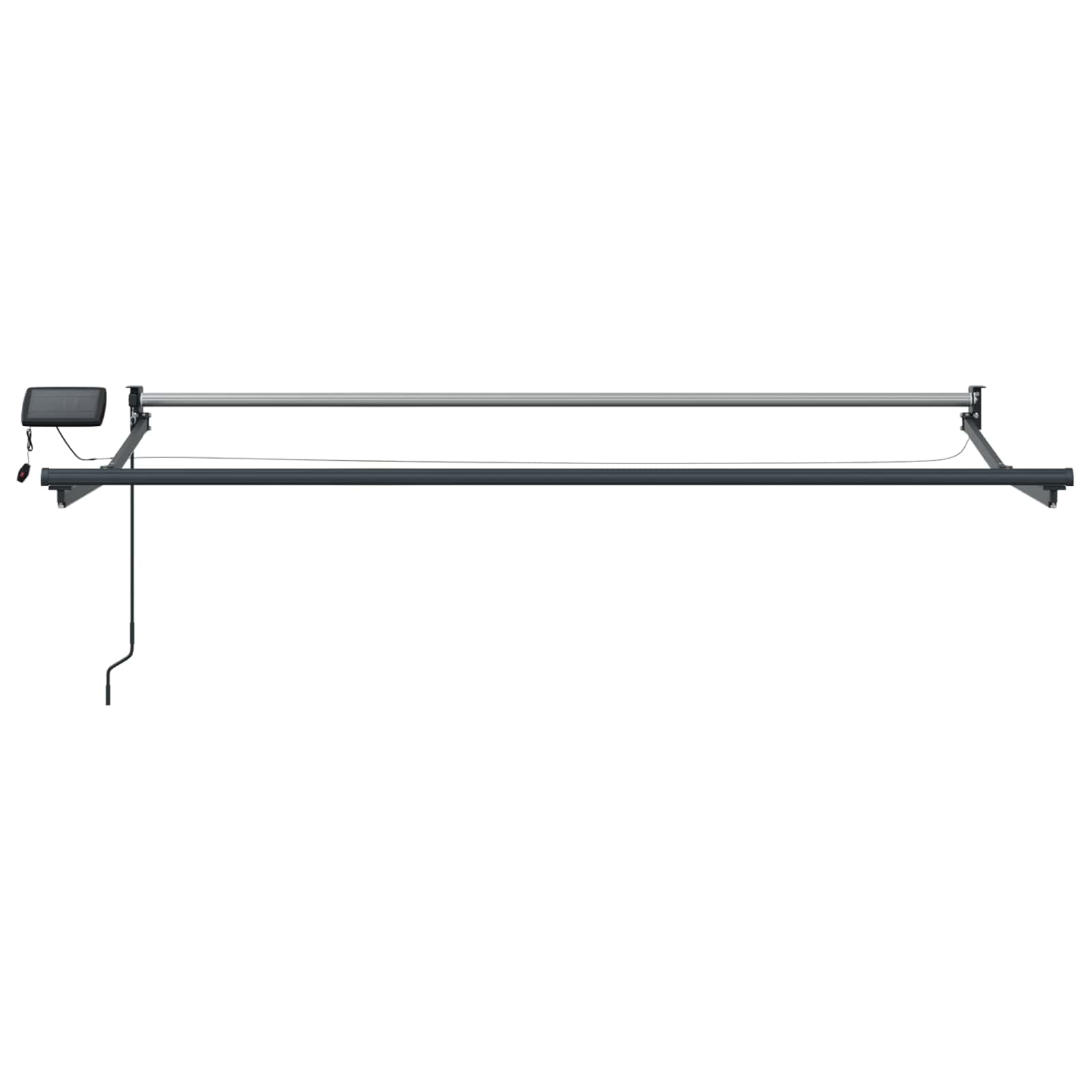 Ručna zlačivna tenda s LED diodama Antracit 2,5 x 2 m