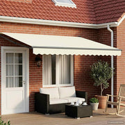 Ručna zlačivna tenda s LED diodama Krem i Antracit 4,5 × 3 m