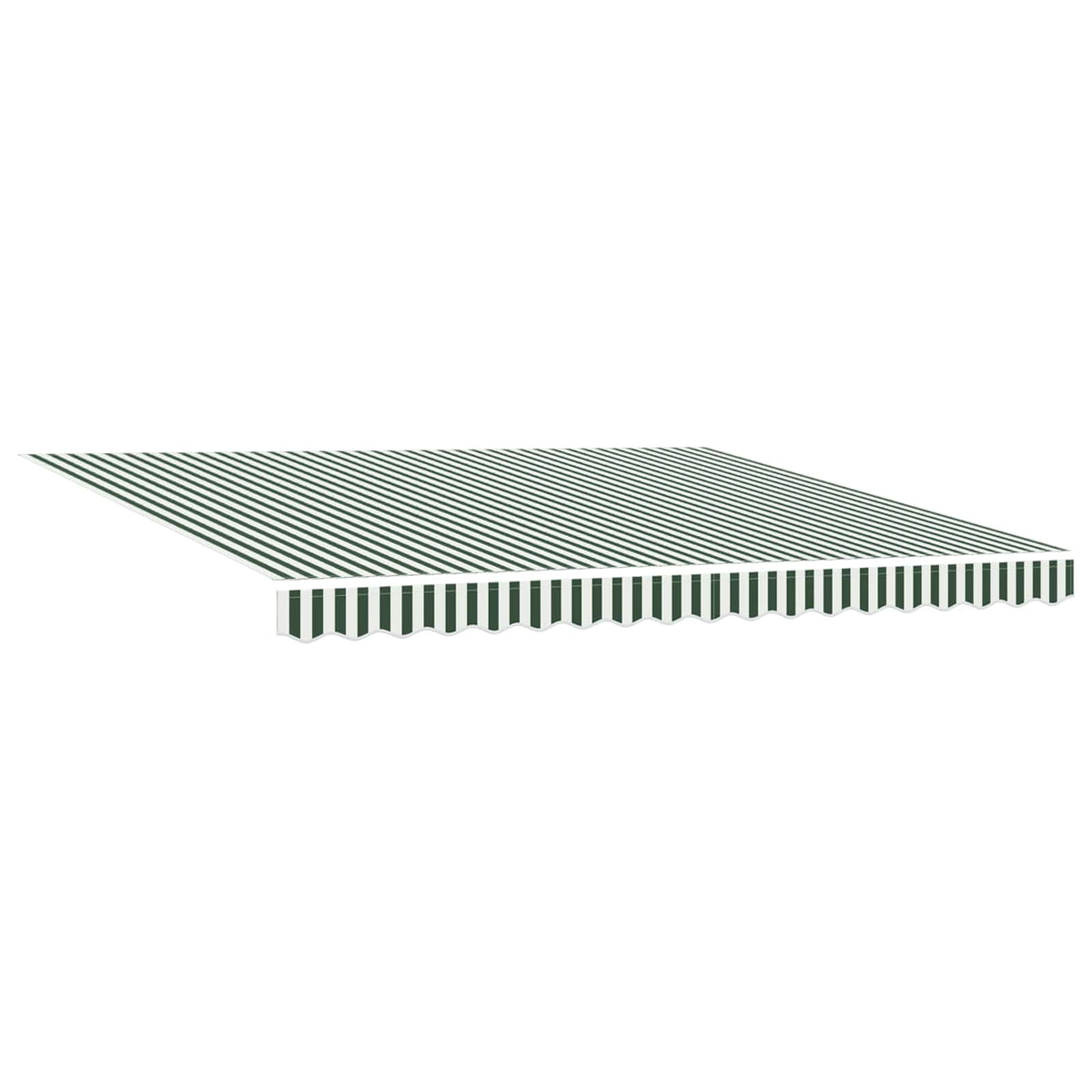 Skrovita tenda Zelena i bijela 4 × 3 m Platno i Aluminij