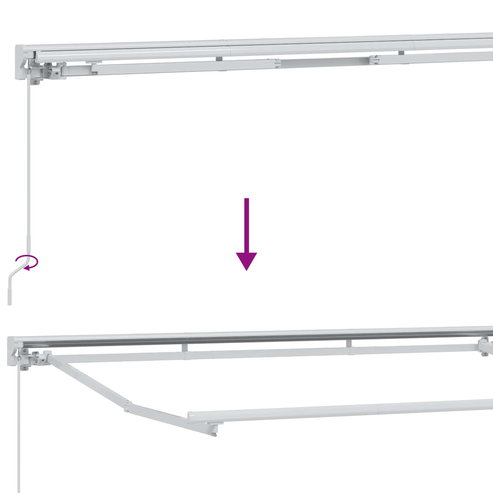 Ručno sklopiva tenda Plava i bijela 5 x 3 m