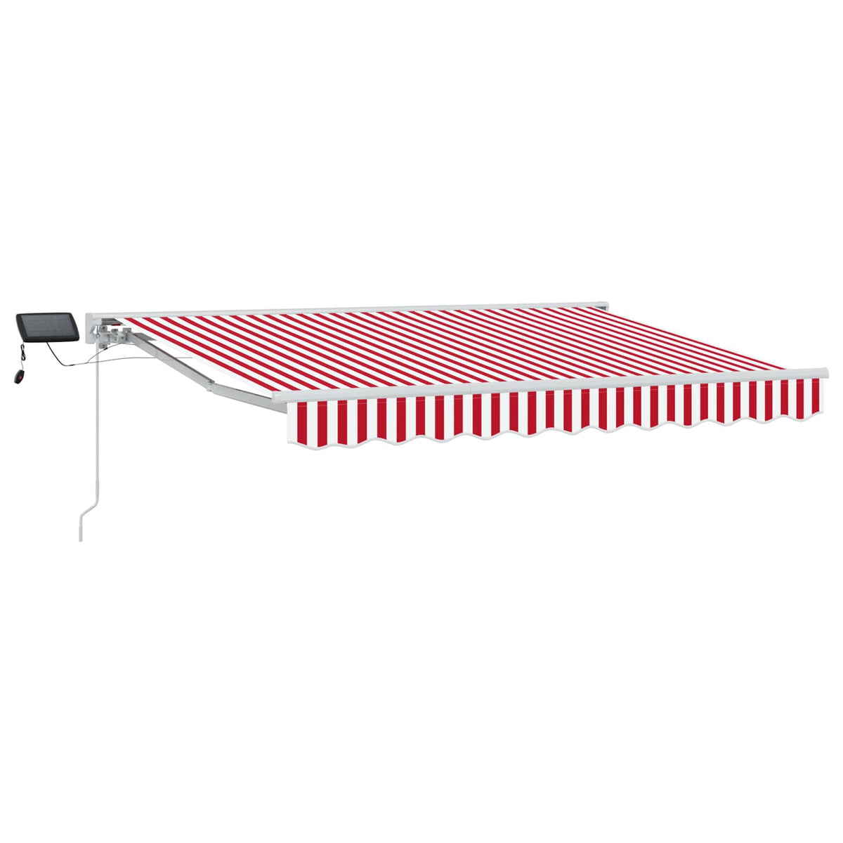 Ručni okvir tende s LED-ima Crvena i bijela 3 x 2,5 m