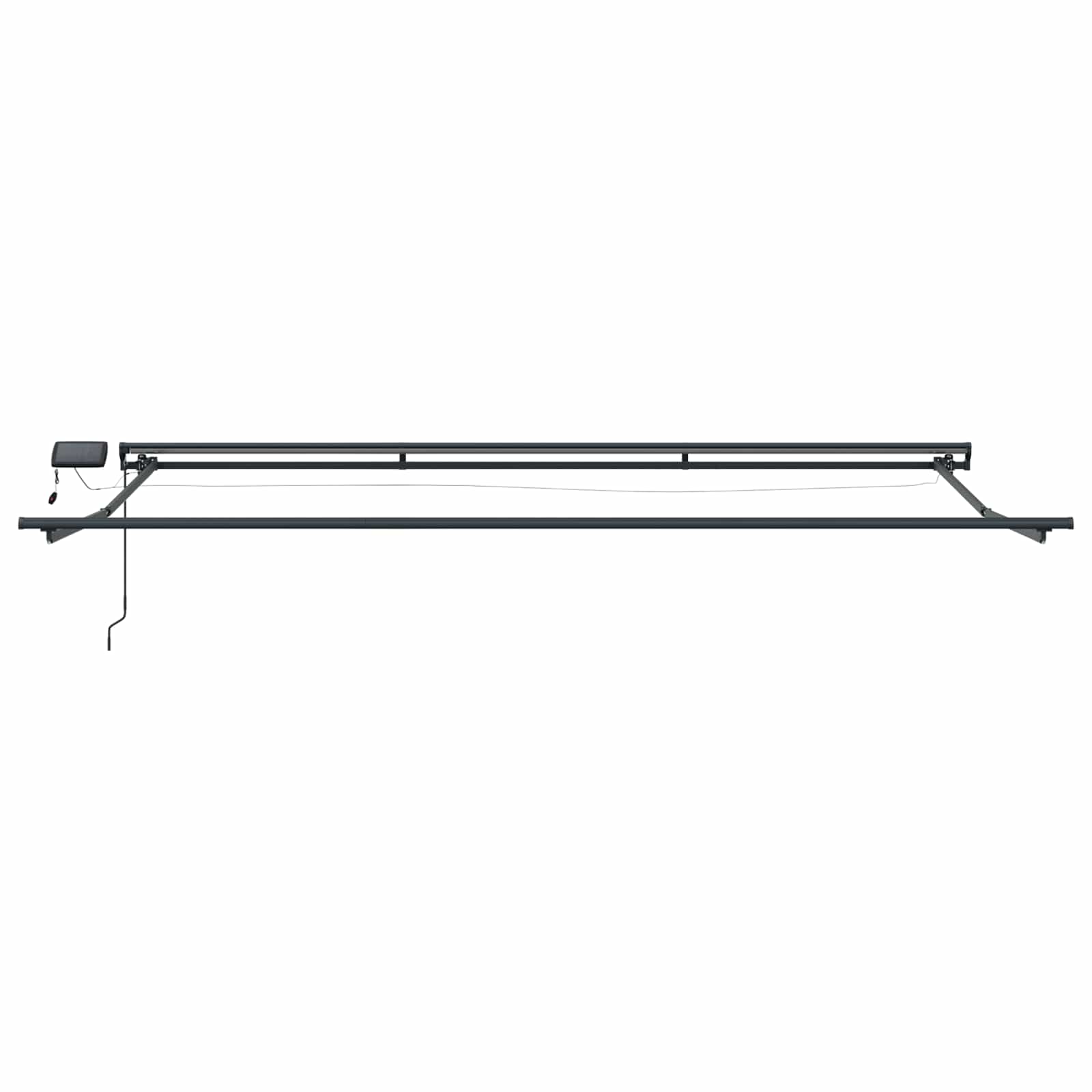 Ručni okvir tende s LED-ima Antracit 4 x 2 m