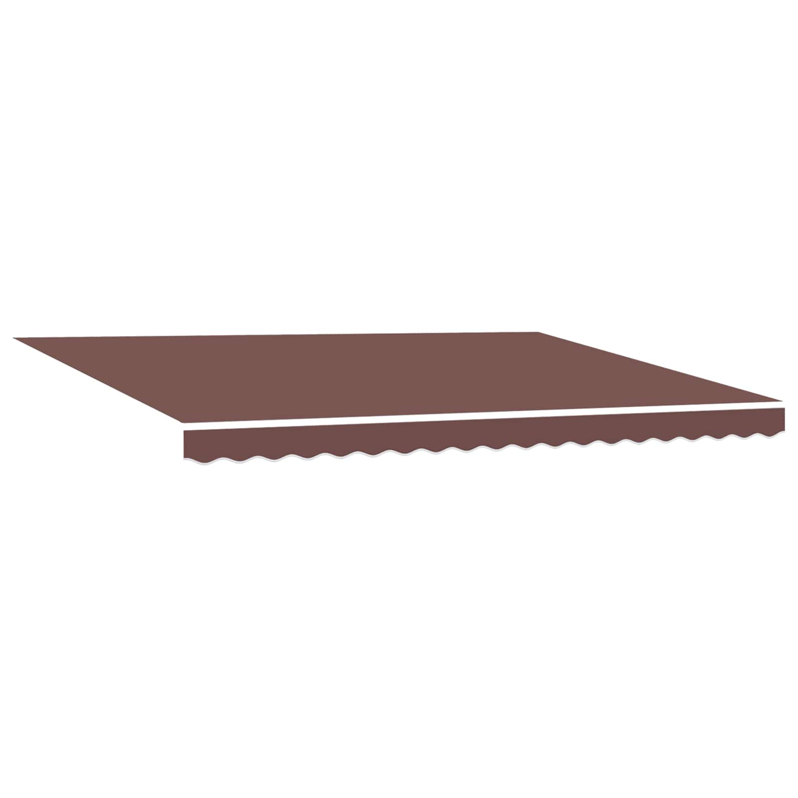 Ručni okvir tende s LED-ima Smeđa i antracit 5 x 3 m