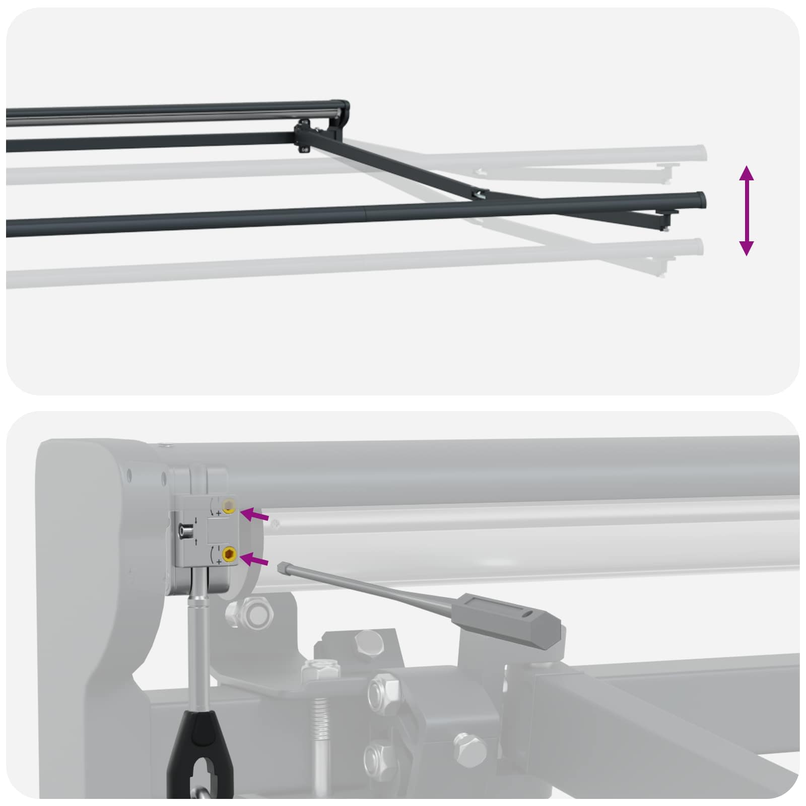 Električna retraktabilna tenda Plava, Bijela, Antracit 4 × 3 m