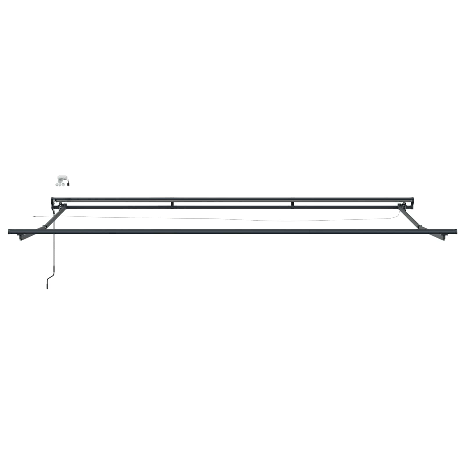 Električna retraktabilna tenda Smeđa i antracit 4,5 × 3,5 m