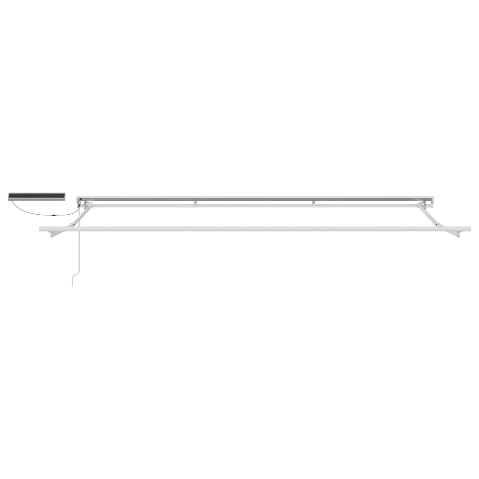 Električna retraktabilna tenda Crvena i bijela 5 × 3,5 m