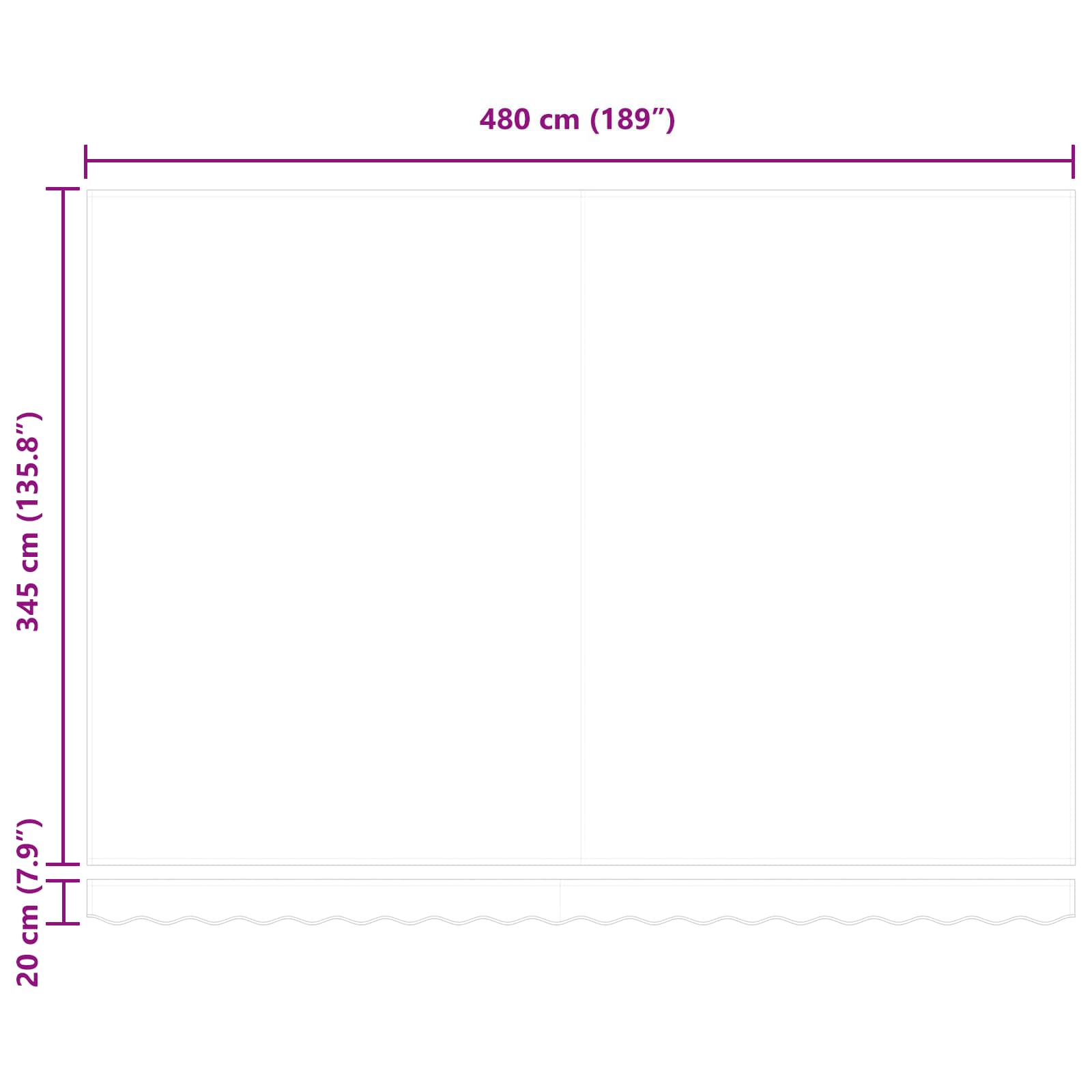Električna retraktabilna tenda Bijeli 5 × 3,5 m