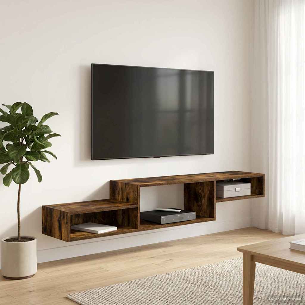 TV ormar za montažu na zid Zidna montaža Dimljeni hrast