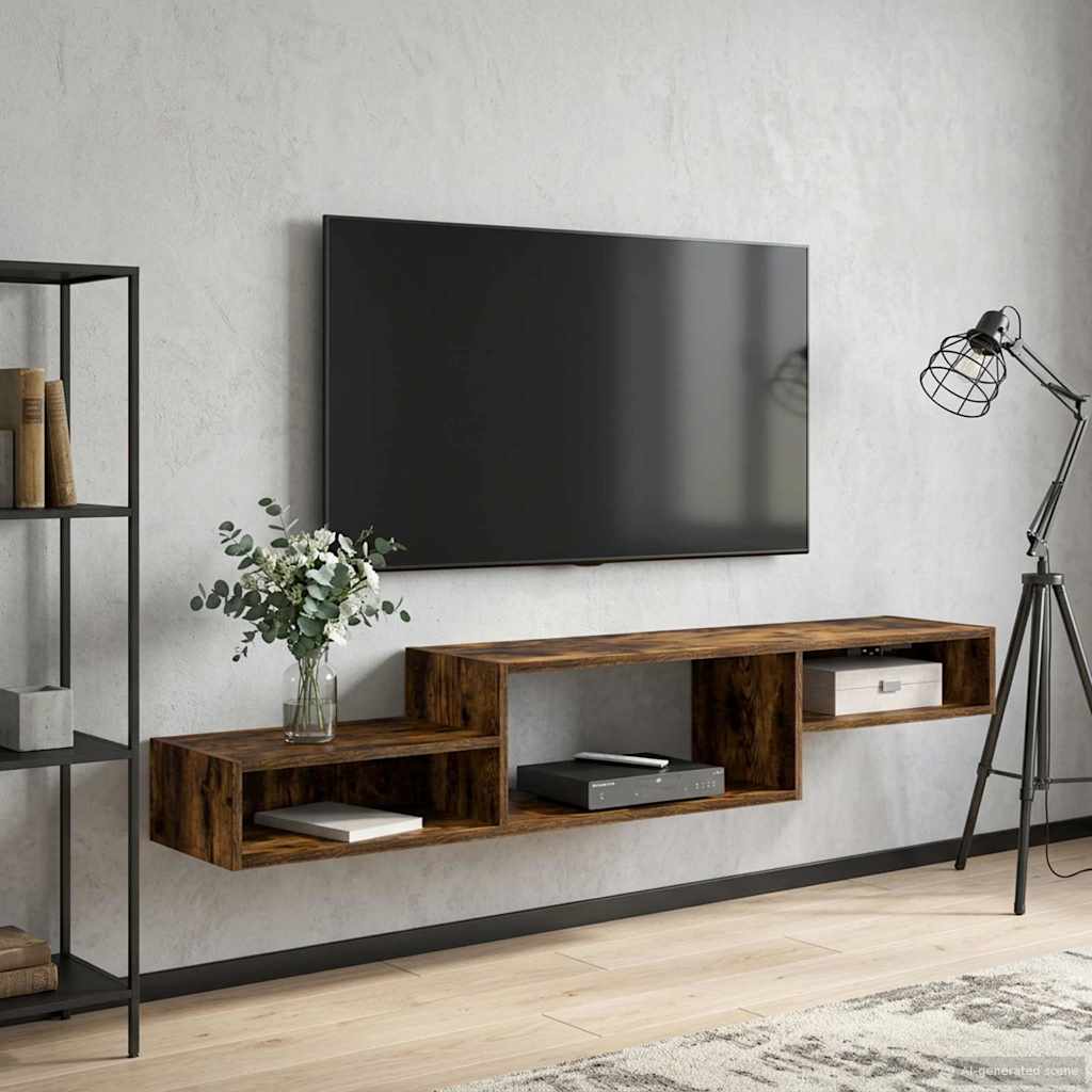 TV ormar za montažu na zid Zidna montaža Dimljeni hrast