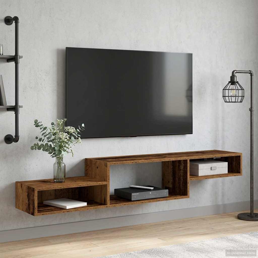 TV ormar za montažu na zid Zidna montaža Staro drvo